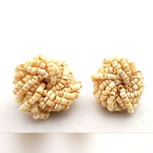 Vintage Beaded Clip on earrings